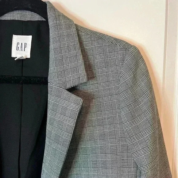 Gap Glen Plaid Black Blazer - Picture 8 of 11